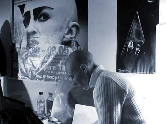 Tanya by her make-up table